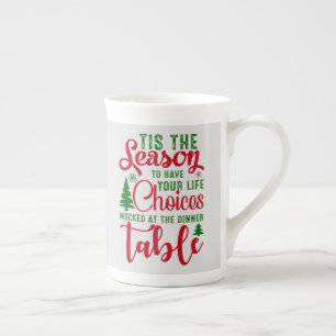 Weihnachts-Designzeit Porzellantasse