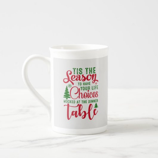 Weihnachts-Designzeit Porzellantasse (Links)