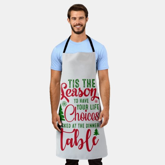 Weihnachts-Designzeit Schürze (Getragen)