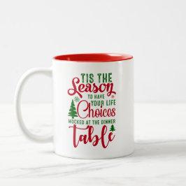 Weihnachts-Designzeit Zweifarbige Tasse