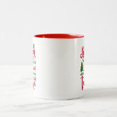 Weihnachts-Designzeit Zweifarbige Tasse (Mittel)