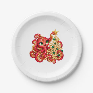 Weihnachts-Dessert-Teller – Evas verzauberter Baum Pappteller