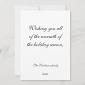 Weihnachts-Dessert Vintager Stil Feiertagskarte (Rückseite)