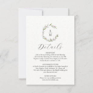 Weihnachts-Details-Karte botanisch Einladung