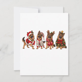 Weihnachts Deutsche Schäferhund Freunde Dankeskarte