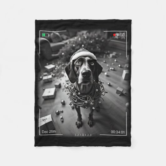 Weihnachts deutscher Kurzzeiger auf Cam Fleecedecke (Vorderseite)