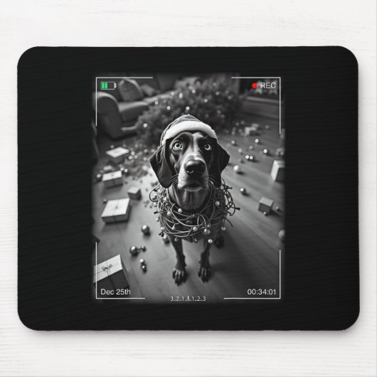 Weihnachts deutscher Kurzzeiger auf Cam Mousepad (Vorne)