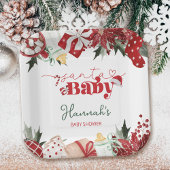Weihnachts Dezember Baby Dusche Pappteller