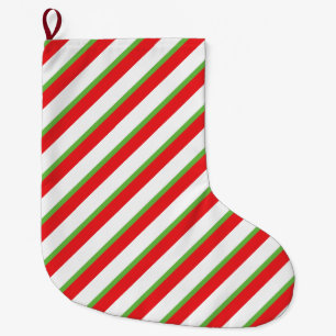 Weihnachts-Diagonallinien-Strumpf Großer Weihnachtsstrumpf