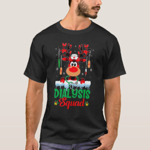 Weihnachts-Dialyse-Team-Krankenschwester-Rentier-B T-Shirt