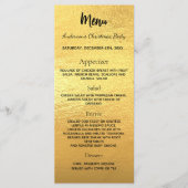 Weihnachts-Dinner-Menü im Party Menükarte (Vorderseite)