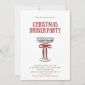 Weihnachts-Dinnerparty-Einladung Einladung (Vorderseite)
