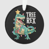 Weihnachts-Dinosaurier-Baum Rex Pyjama Xmas Lichte Ornament (Vorderseite)