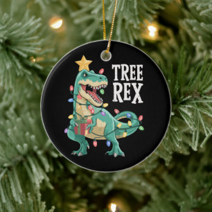 Weihnachts-Dinosaurier-Baum Rex Schlafanzug Xmas L Keramik Ornament