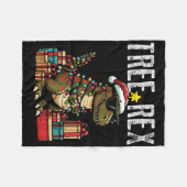 Weihnachts-Dinosaurier-Baum Rex Xmas Trex Kleinkin Fleecedecke (Vorderseite (Horizontal))