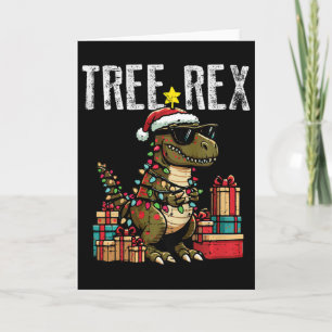 Weihnachts-Dinosaurier-Baum Rex Xmas Trex Kleinkin Karte