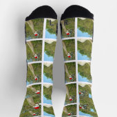 Weihnachts-Dinosaurier Brontosaurus Socken (Oben)