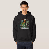 Weihnachts-Dinosaurier-Fahrt mit Santa-Echse Hoodie (Vorne ganz)