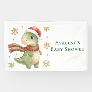 Weihnachts-Dinosaurier-Geburtstagsfeier Banner