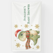 Weihnachts-Dinosaurier-Geburtstagsfeier Banner (Vertikal)
