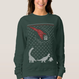 Weihnachts Dinosaurier hässlich Pullover Sweatshir