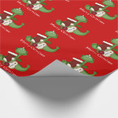 Weihnachts-Dinosaurier Holiday Packpapier (Ecke)