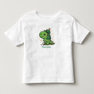 Weihnachts-Dinosaurier-Licht-Party Lustiger Baum R Kleinkind T-shirt
