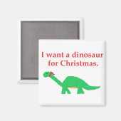 Weihnachts-Dinosaurier-Magnet Magnet (Vorderseite/Rückseite)