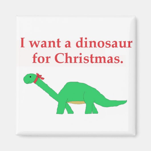 Weihnachts-Dinosaurier-Magnet Magnet (Vorne)