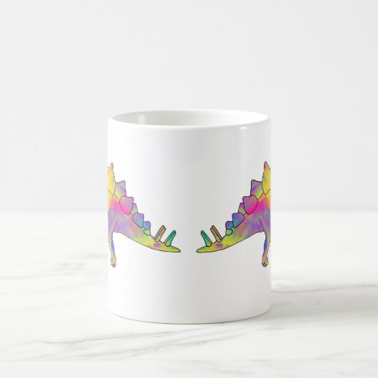 Weihnachts-Dinosaurier mit einer Weihnachtsmannmüt Kaffeetasse (Mittel)