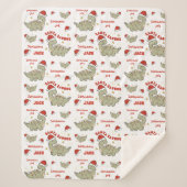 Weihnachts Dinosaurier Santasaurus Name Sherpadecke (Vorderseite)