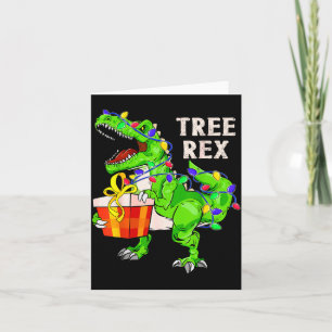 Weihnachts-Dinosaurier-Shirt Baum Rex Schlafanzug Karte