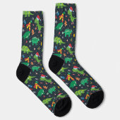 Weihnachts-Dinosaurier Socken (Rechts)