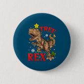 Weihnachts Dinosaurier Tree Rex Lights TRex Xmas G Button (Vorderseite)