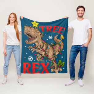 Weihnachts Dinosaurier Tree Rex Lights TRex Xmas G Fleecedecke