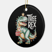 Weihnachts Dinosaurier Tree T Rex Xmas Lights Holi Keramik Ornament (Links)