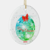 Weihnachts Disco Ball Merry Spaß Gruß Keramik Ornament (Rechts)