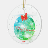 Weihnachts Disco Ball Merry Spaß Gruß Keramik Ornament (Links)
