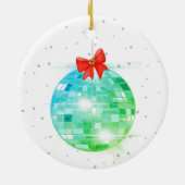 Weihnachts Disco Ball Merry Spaß Gruß Keramik Ornament (Hinten)