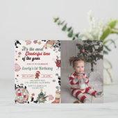 Weihnachts-Disco-Ball Onederday-Foto Einladung (Stehend Vorderseite)