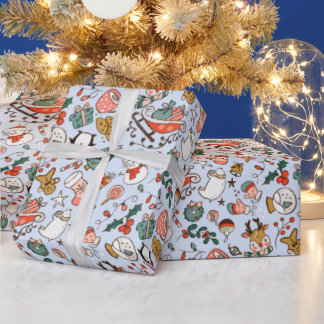 Weihnachts-Ditsy-Doodle  Geschenkpapier