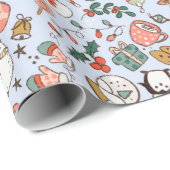 Weihnachts-Ditsy-Doodle  Geschenkpapier (Rolleneckpunkt)