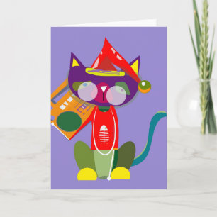 Weihnachts-DJ-Katze · vibra bonito · Karte