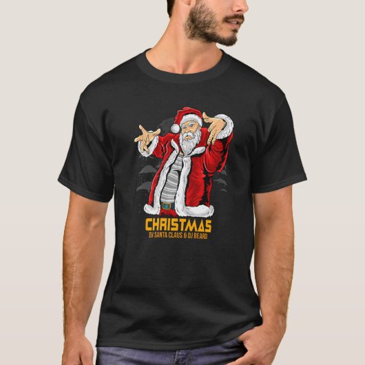 Weihnachts-Dj Santa Claus Kostüme Weihnachtsfeiert T-Shirt (Vorderseite)
