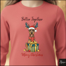Weihnachts-Dobermann-Rentier-Schal-Geschenk-Grafik