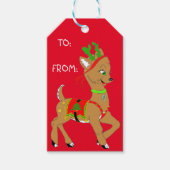 Weihnachts-Doe-Geschenke Tags Geschenkanhänger (Vorderseite)