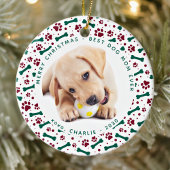 Weihnachts-DOG-MAMA Personalisiertes Niedliches Ha Keramik Ornament