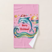 Weihnachts-Dolphin im tropischen Paradies Badhandtuch Set (Handtuch)
