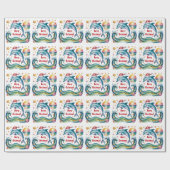 Weihnachts-Dolphin im tropischen Paradies Geschenkpapier (Flach)