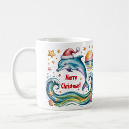 Weihnachts-Dolphin im tropischen Paradies Kaffeetasse